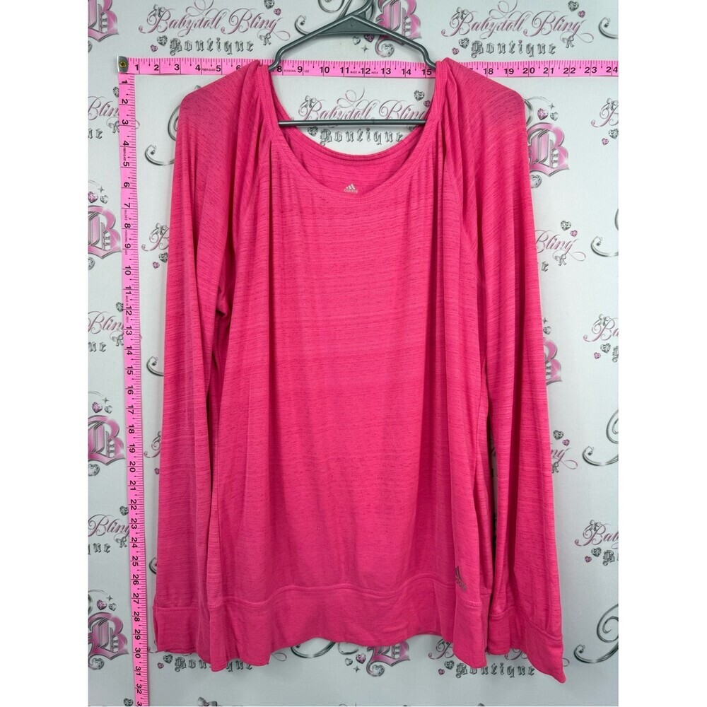 adidas long sleeve shirt Bright Pink Long Sleeve Performance Tee